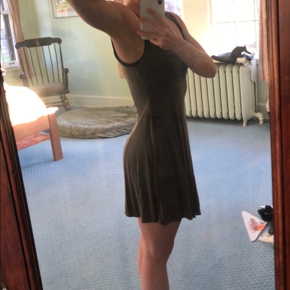 F21 army green spaghetti strap dress size small - Picture 2 of 3